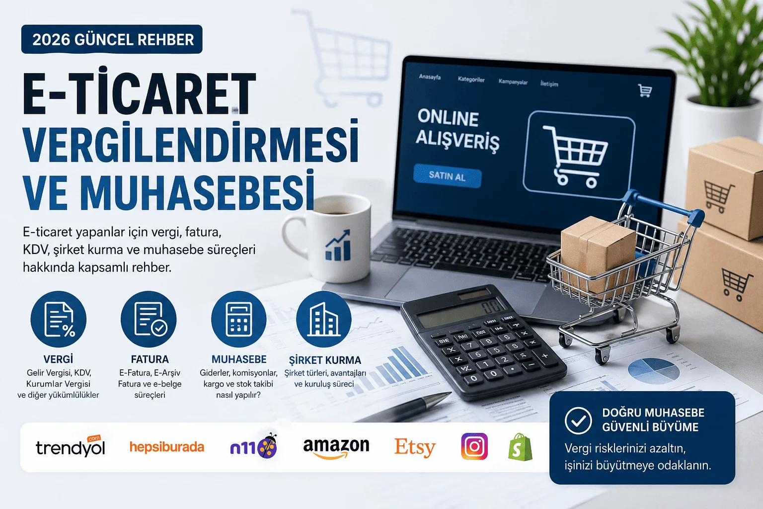 E-Ticaret Vergilendirmesi ve Muhasebesi (2026 Güncel Rehber)